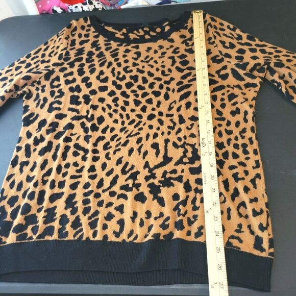 Talbots Leopard Cheetah Print Sweater XL - Picture 5 of 8